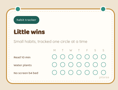 Habit Tracker fridge magnet