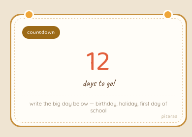 Countdown fridge magnet